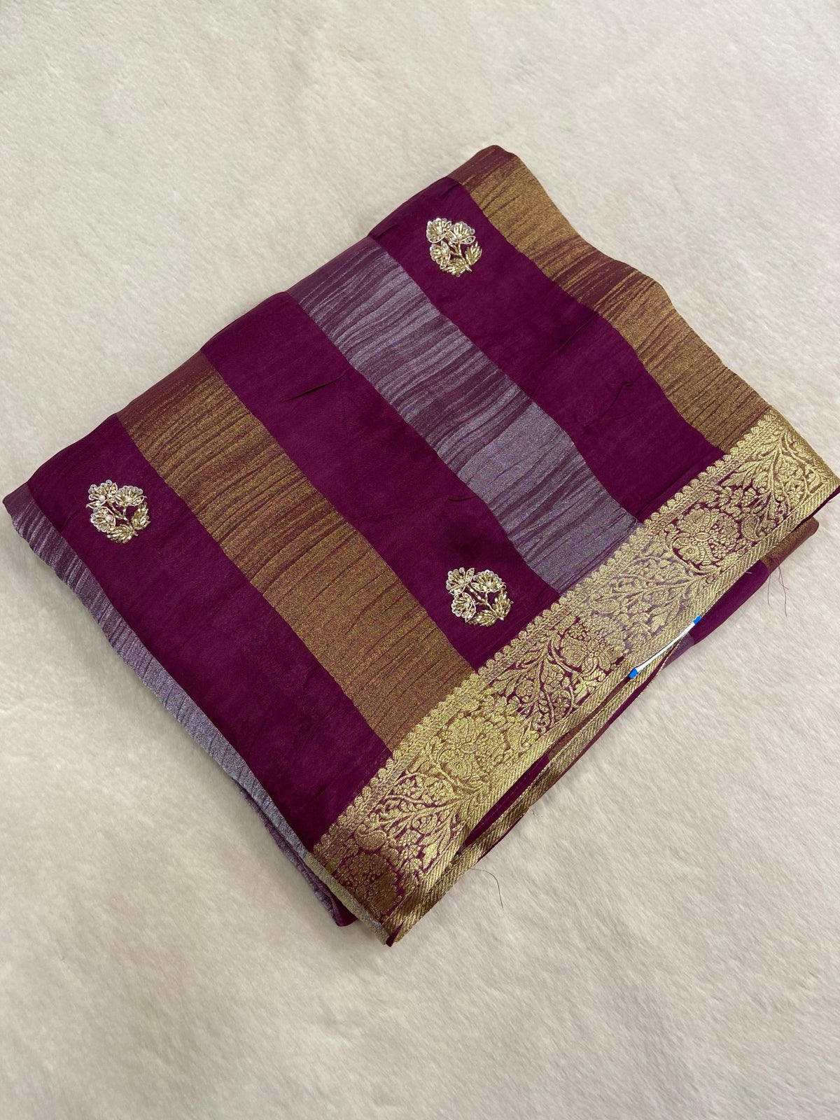 HO Patta silk saree with zardosi work - Kanjeevaram Silk Mandir