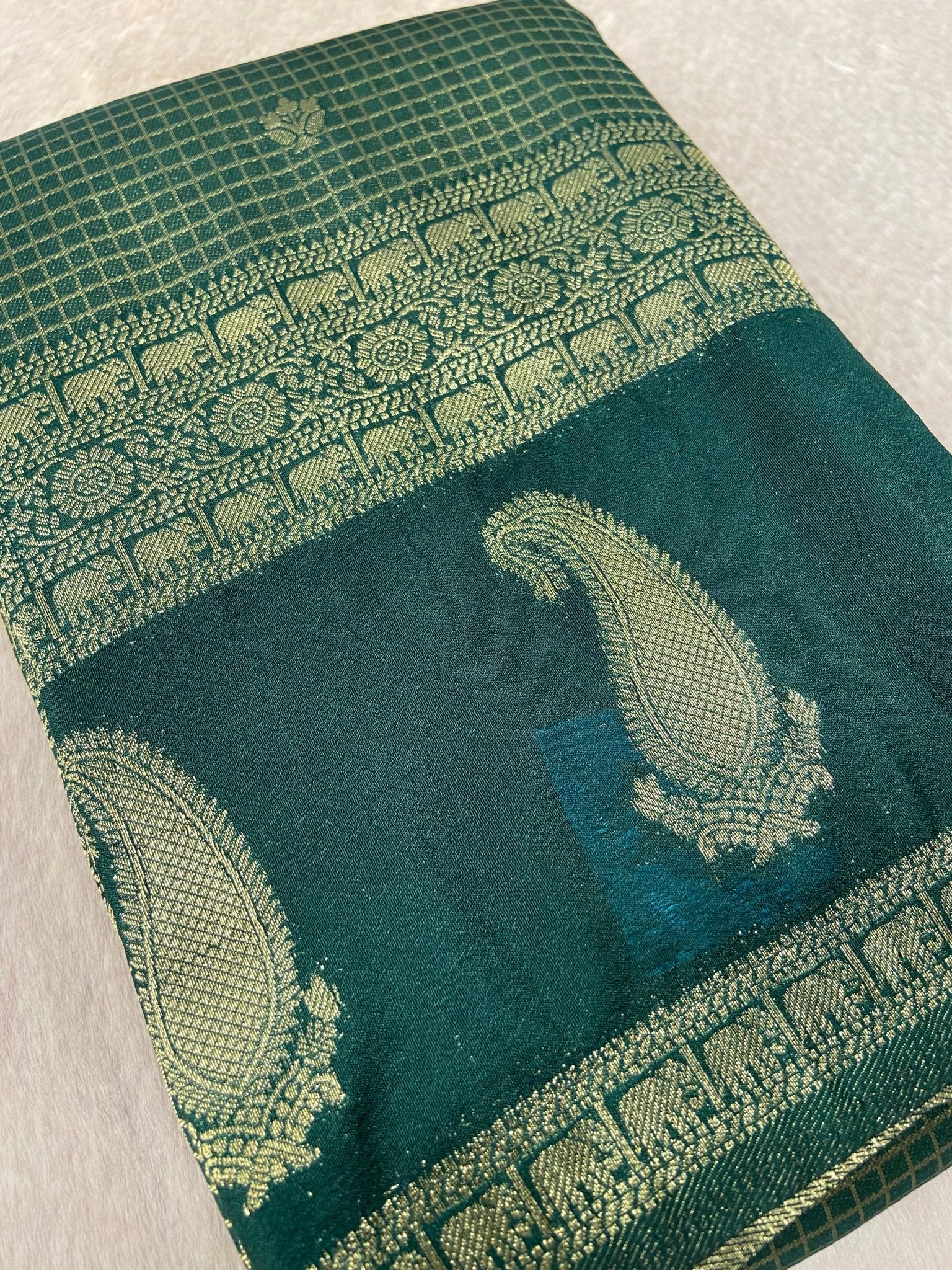 Malaai Crepe Silk Saree - Kanjeevaram Silk Mandir