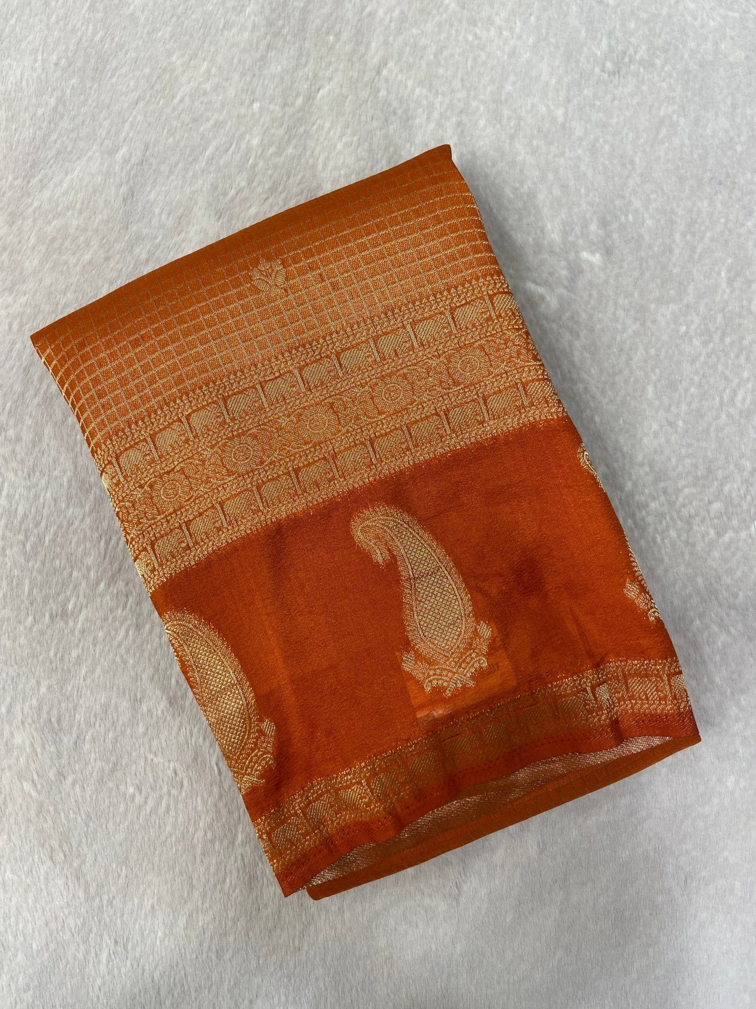 Malaai Crepe Silk Saree - Kanjeevaram Silk Mandir