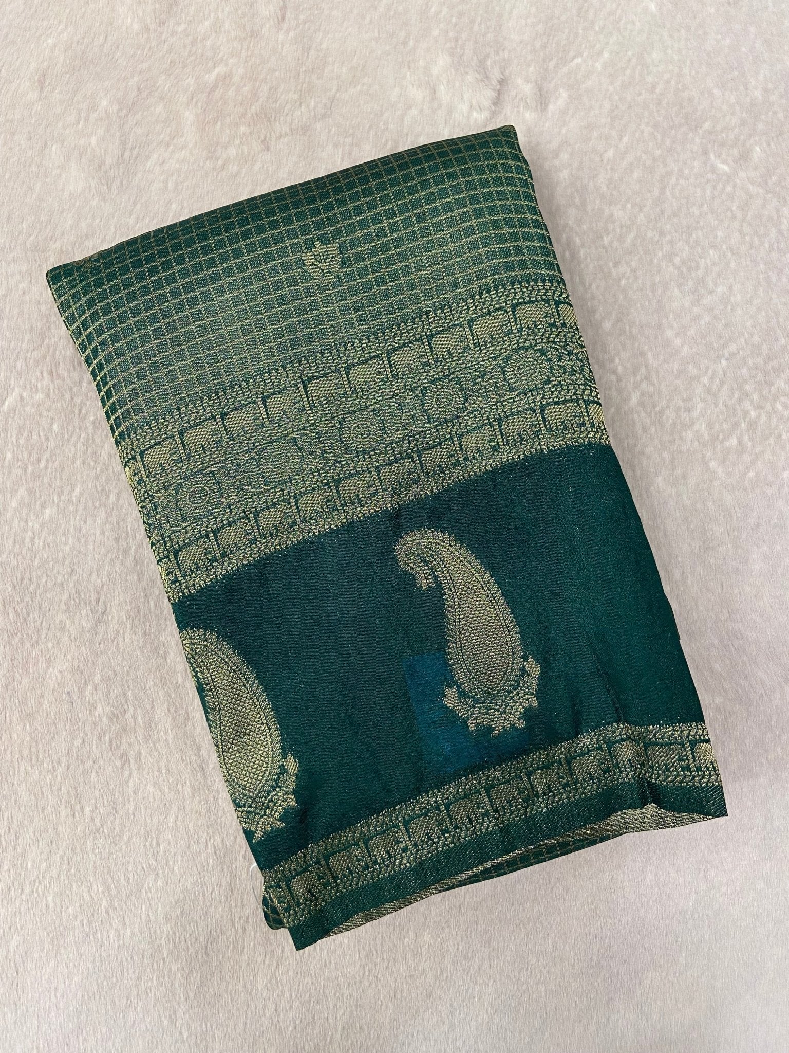 Malaai Crepe Silk Saree - Kanjeevaram Silk Mandir