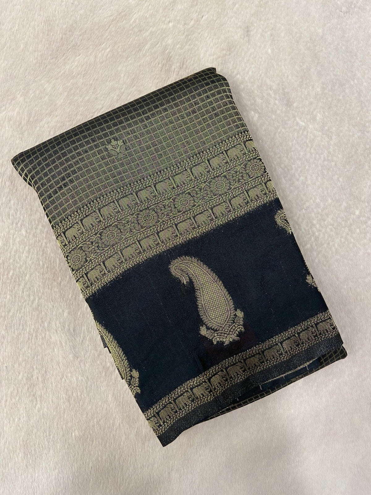 Malaai Crepe Silk Saree - Kanjeevaram Silk Mandir