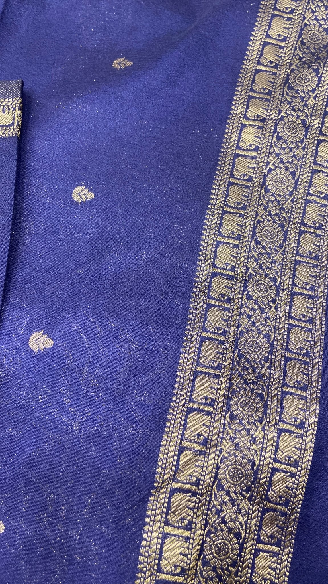 Malaai Crepe Silk Saree - Kanjeevaram Silk Mandir