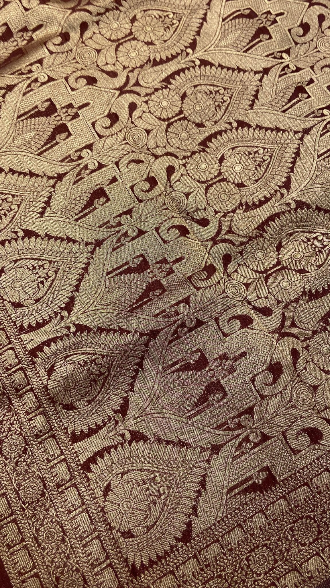 Malaai Crepe Silk Saree - Kanjeevaram Silk Mandir