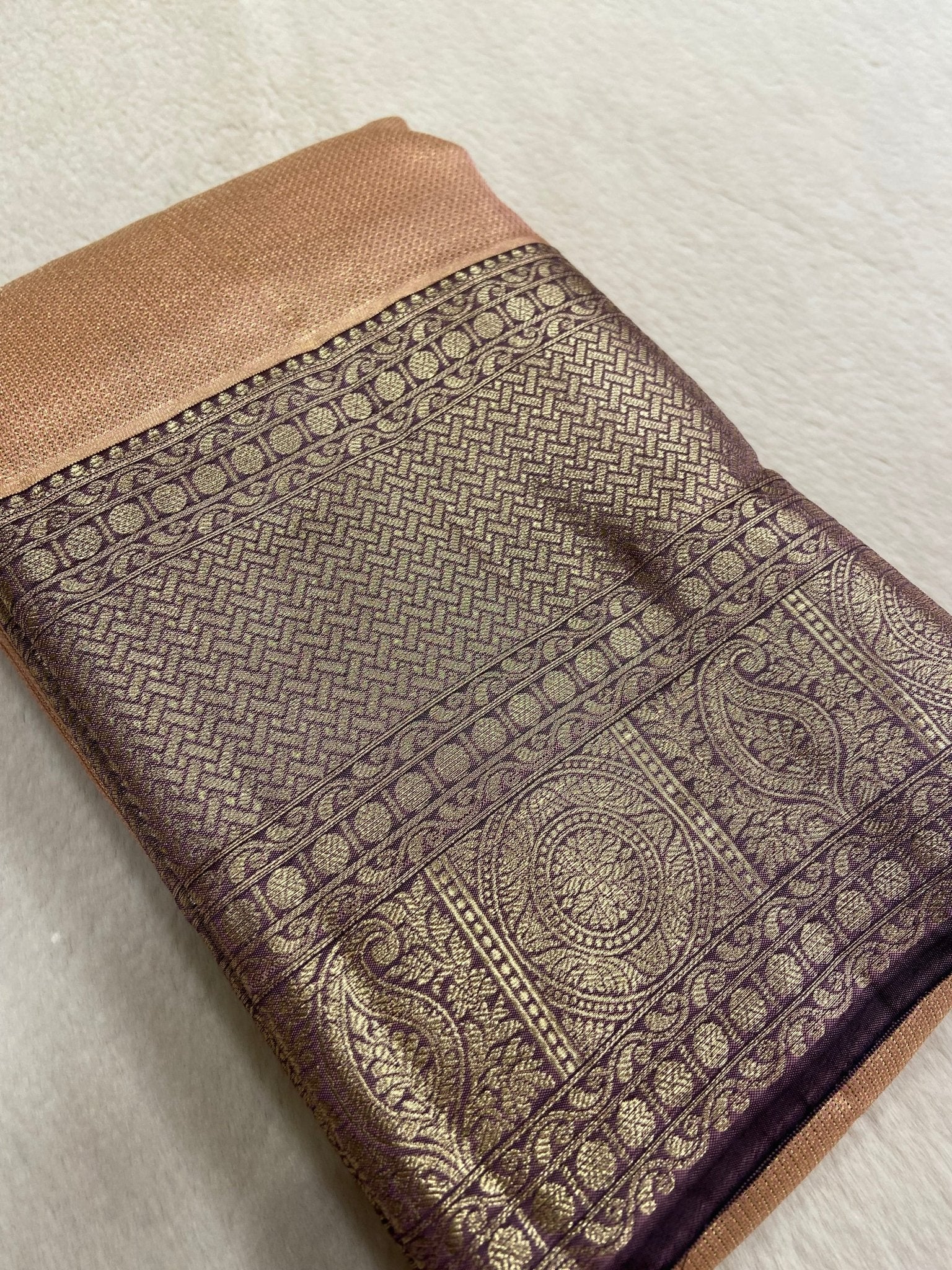 New Concept Jute Finish Premium Semi Kanchipuram Silk - Kanjeevaram Silk Mandir