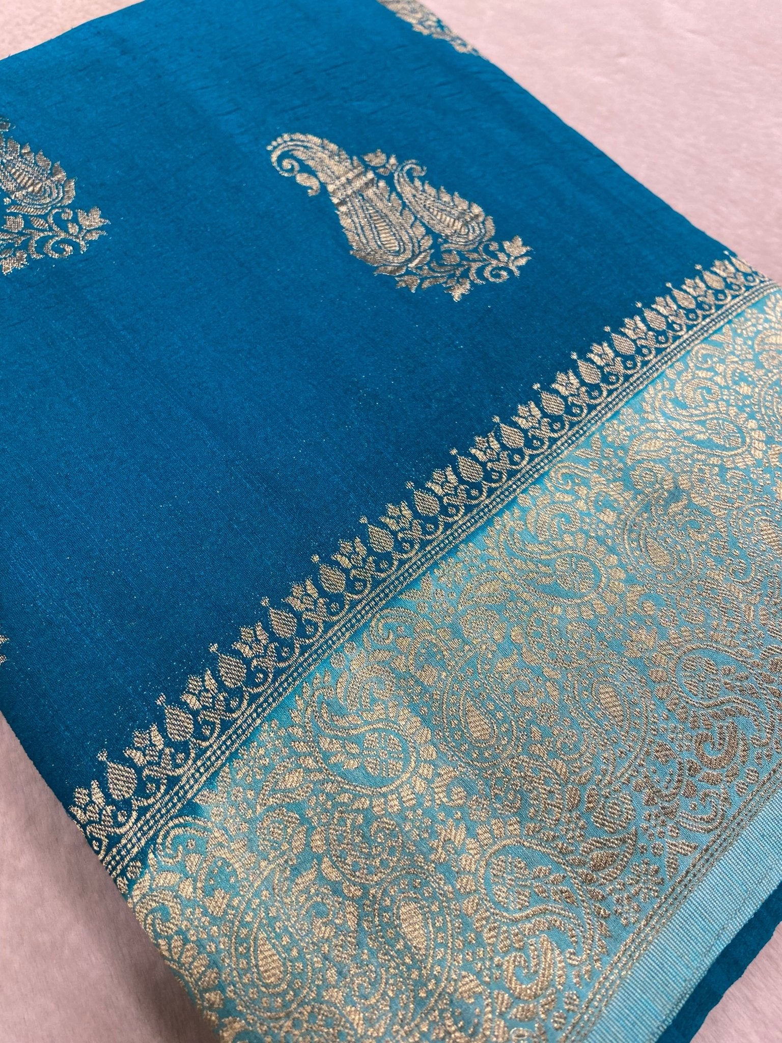 Premium Antique Zari Georgette Saree - Kanjeevaram Silk Mandir