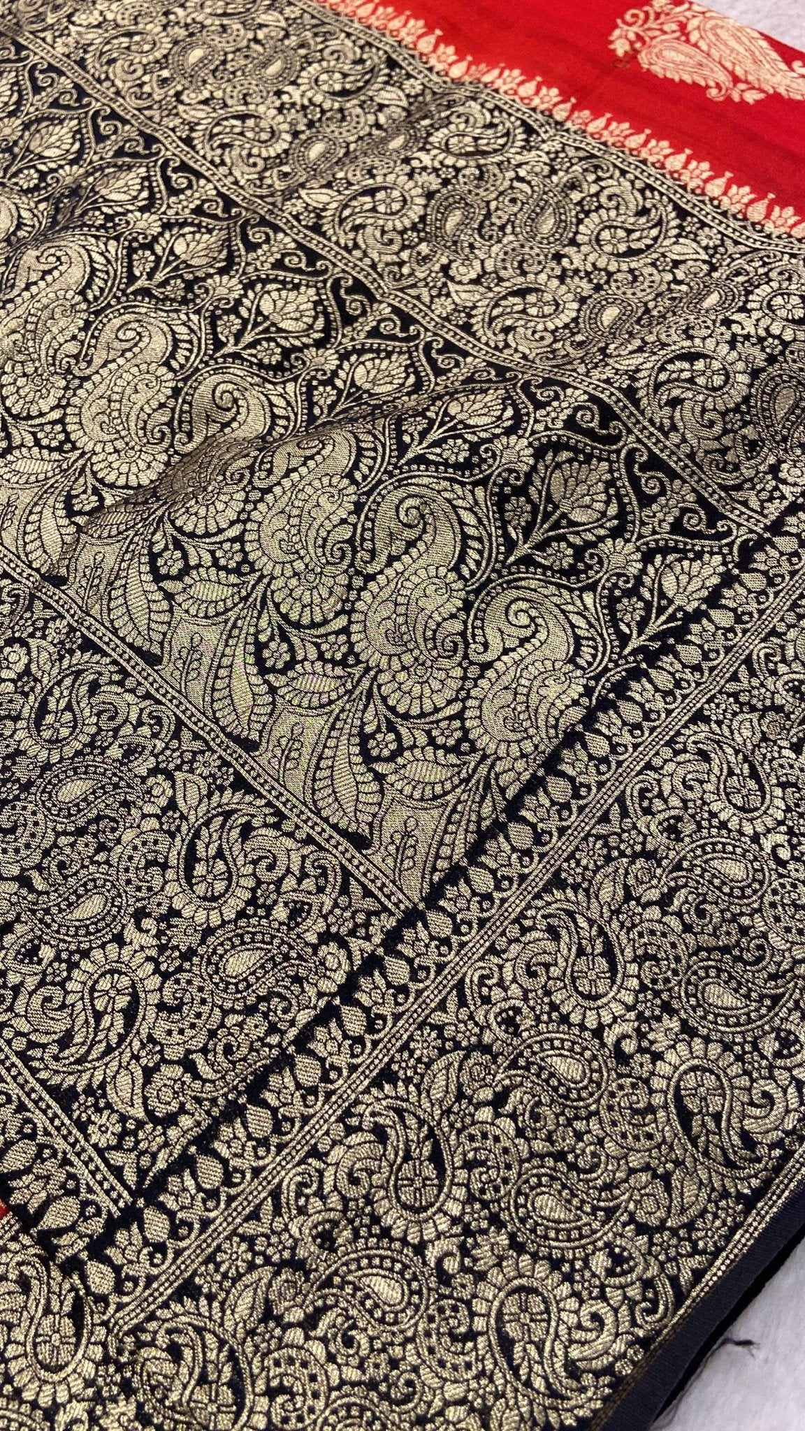 Premium antique zari Georgette Saree - Kanjeevaram Silk Mandir
