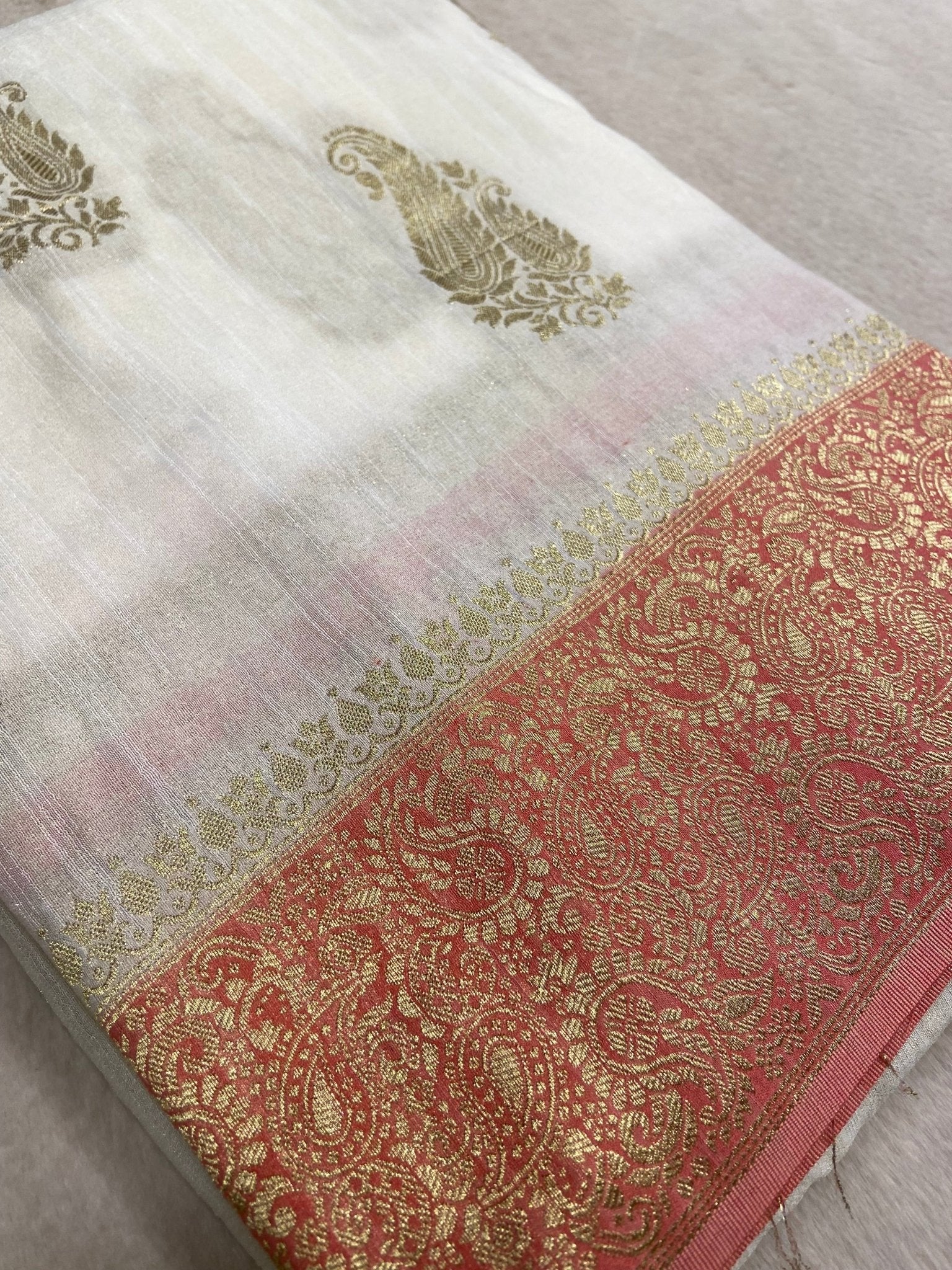 Premium Antique Zari Georgette Saree - Kanjeevaram Silk Mandir