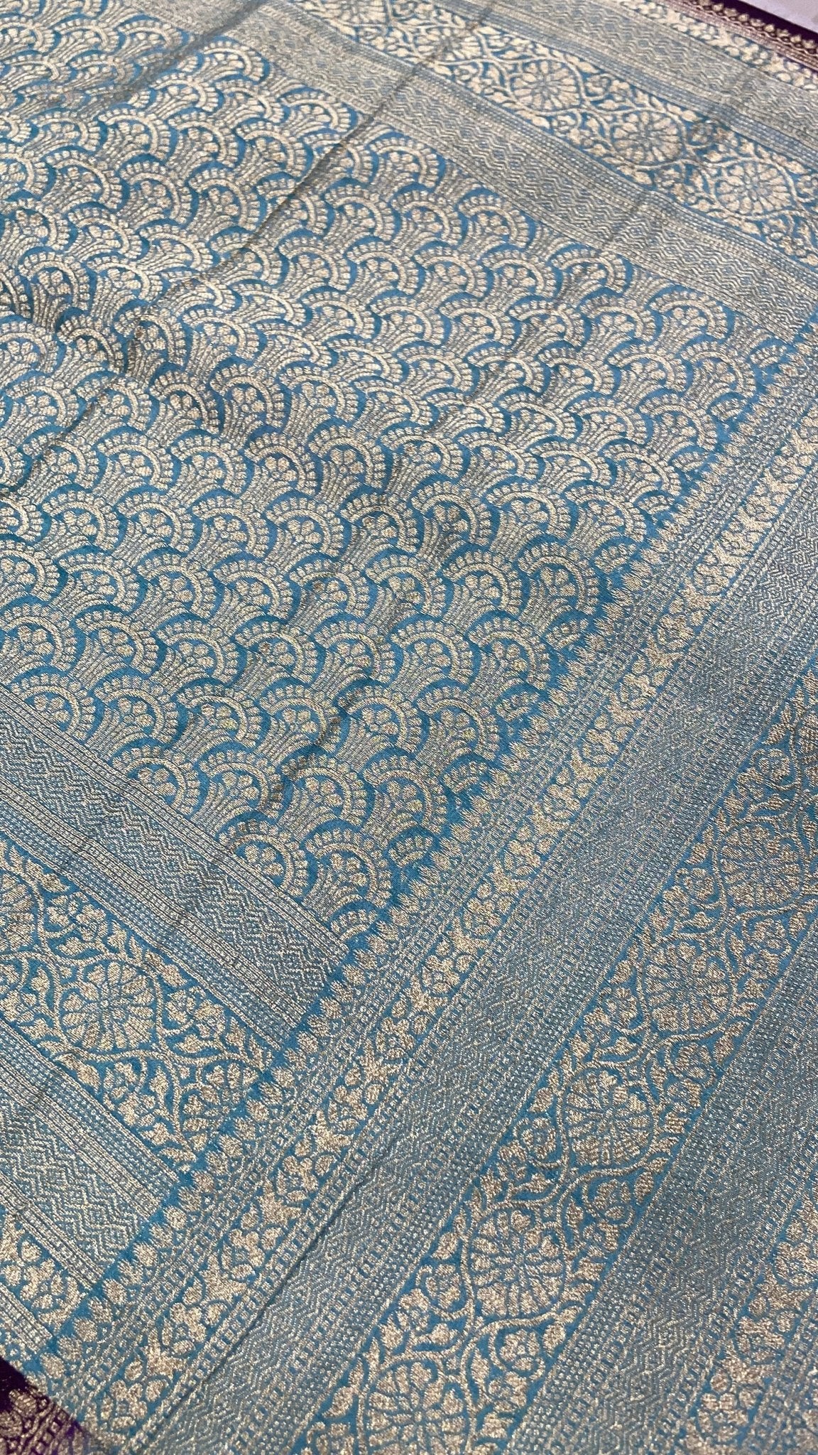 Premium Antique Zari Georgette Saree - Kanjeevaram Silk Mandir