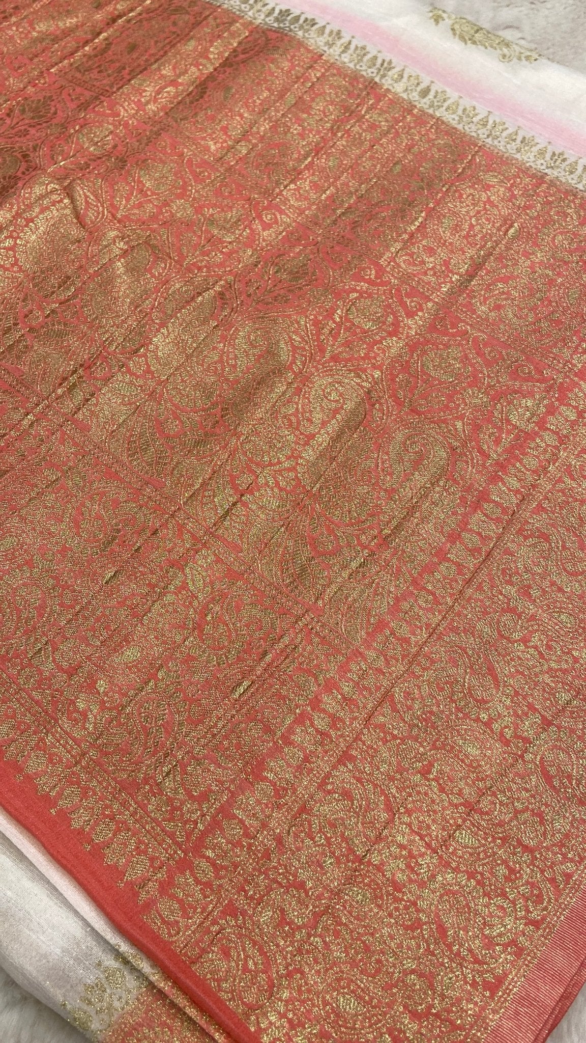 Premium Antique Zari Georgette Saree - Kanjeevaram Silk Mandir