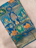Premium Banarasi Crepe Kalamkari Saree - Kanjeevaram Silk Mandir
