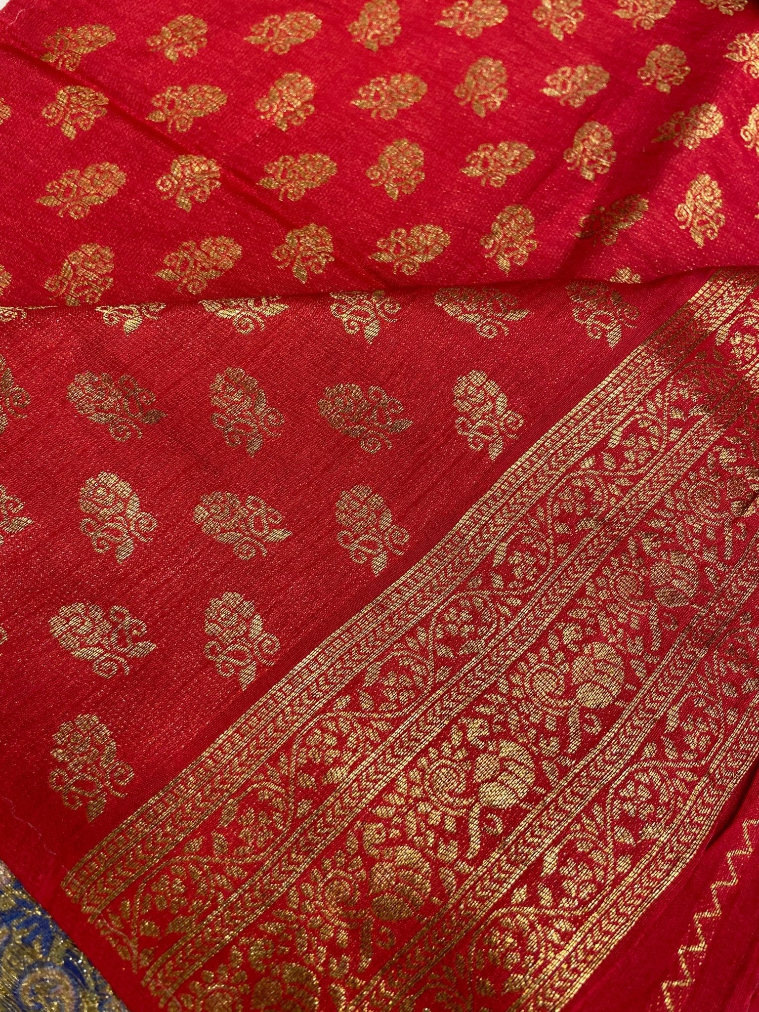 Premium Banarasi crepe Kalamkari saree - Kanjeevaram Silk Mandir