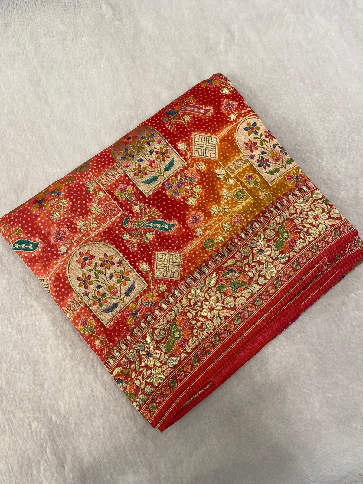 Premium Banarasi Crepe Kalamkari Saree💥 - Kanjeevaram Silk Mandir