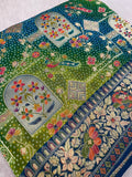 Premium Banarasi Crepe Kalamkari Saree💙 - Kanjeevaram Silk Mandir