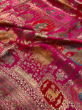 Premium Banarasi Crepe Kalamkari Saree - Kanjeevaram Silk Mandir