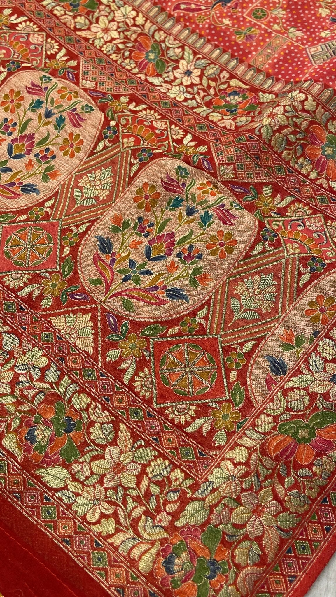 Premium Banarasi Crepe Kalamkari Saree💥 - Kanjeevaram Silk Mandir