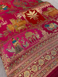 Premium Banarasi Crepe Kalamkari Saree - Kanjeevaram Silk Mandir