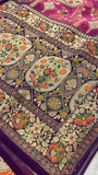 Premium Banarasi Crepe Kalamkari Saree💜 - Kanjeevaram Silk Mandir