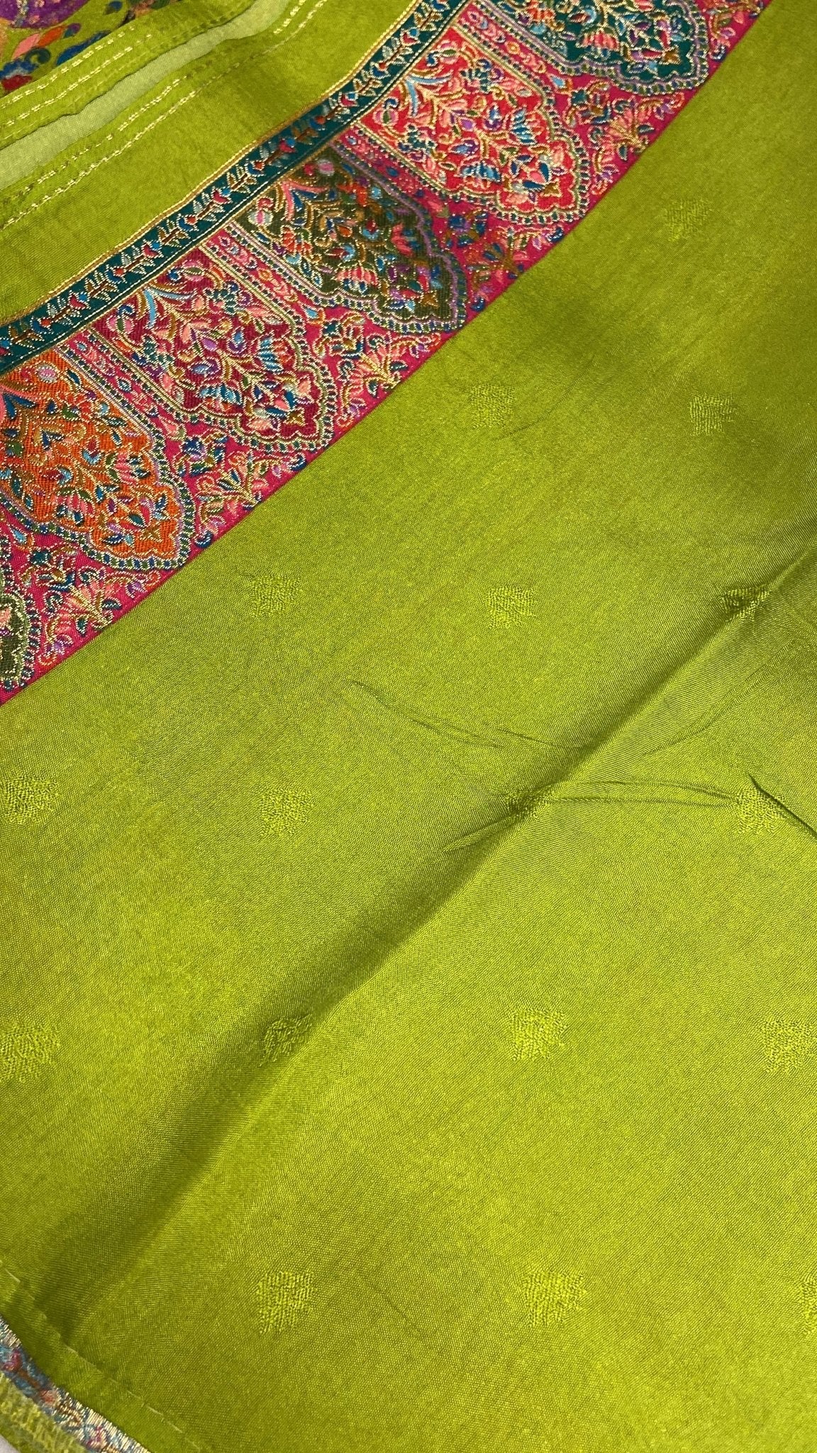 Premium Banarasi crepe Kalamkari saree - Kanjeevaram Silk Mandir