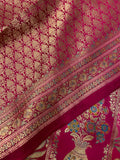 Premium Banarasi Crepe Kalamkari Saree - Kanjeevaram Silk Mandir
