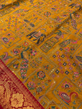 Premium Banarasi Crepe silk Saree With Appliqué Work - Kanjeevaram Silk Mandir