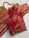 Premium Banarasi crepe silk saree with ready blouse - Kanjeevaram Silk Mandir