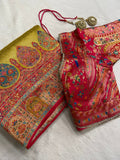 Premium Banarasi crepe silk saree with ready blouse - Kanjeevaram Silk Mandir