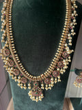 Premium beautiful Spinal Haram - Kanjeevaram Silk Mandir