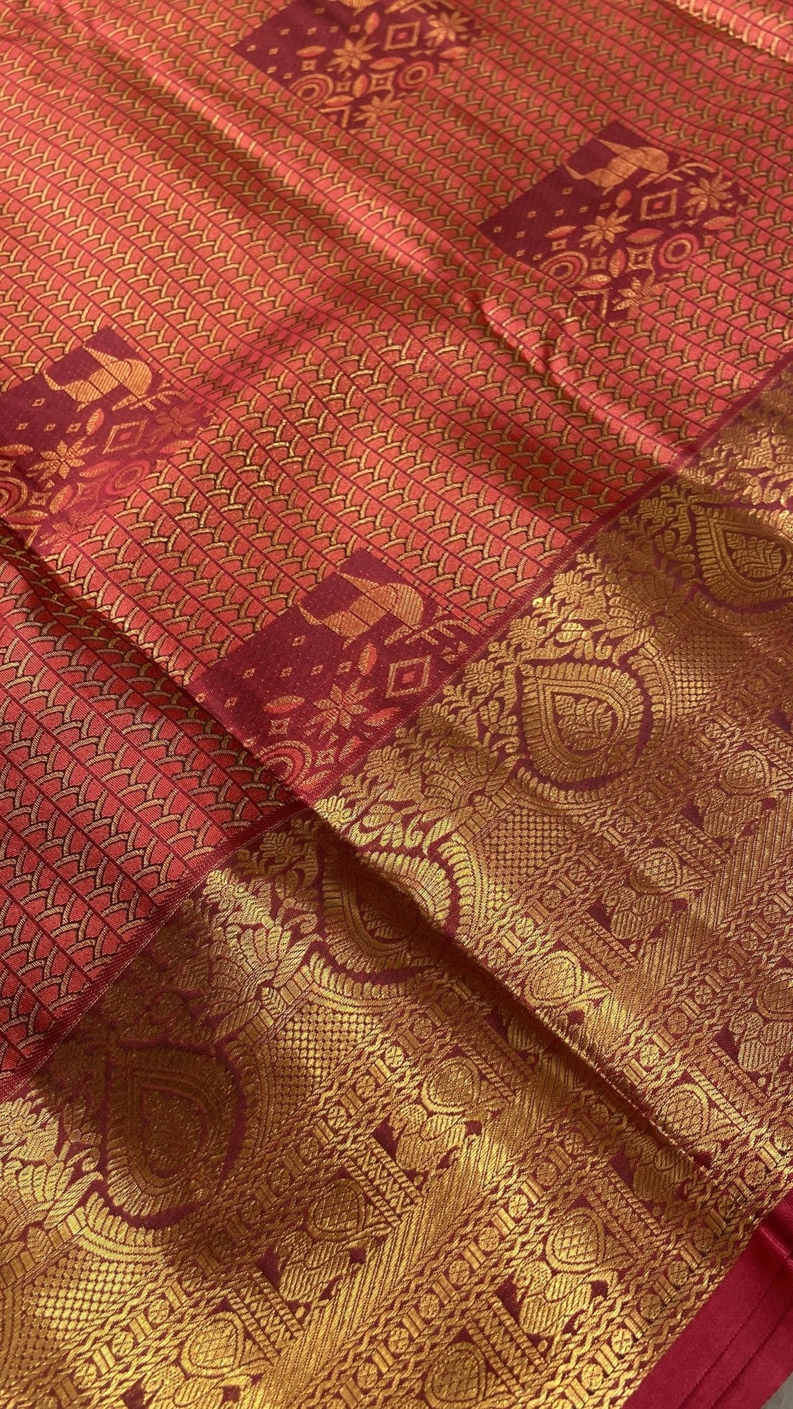 Premium Bridal Semi Kanchipuram Silk Saree - Kanjeevaram Silk Mandir