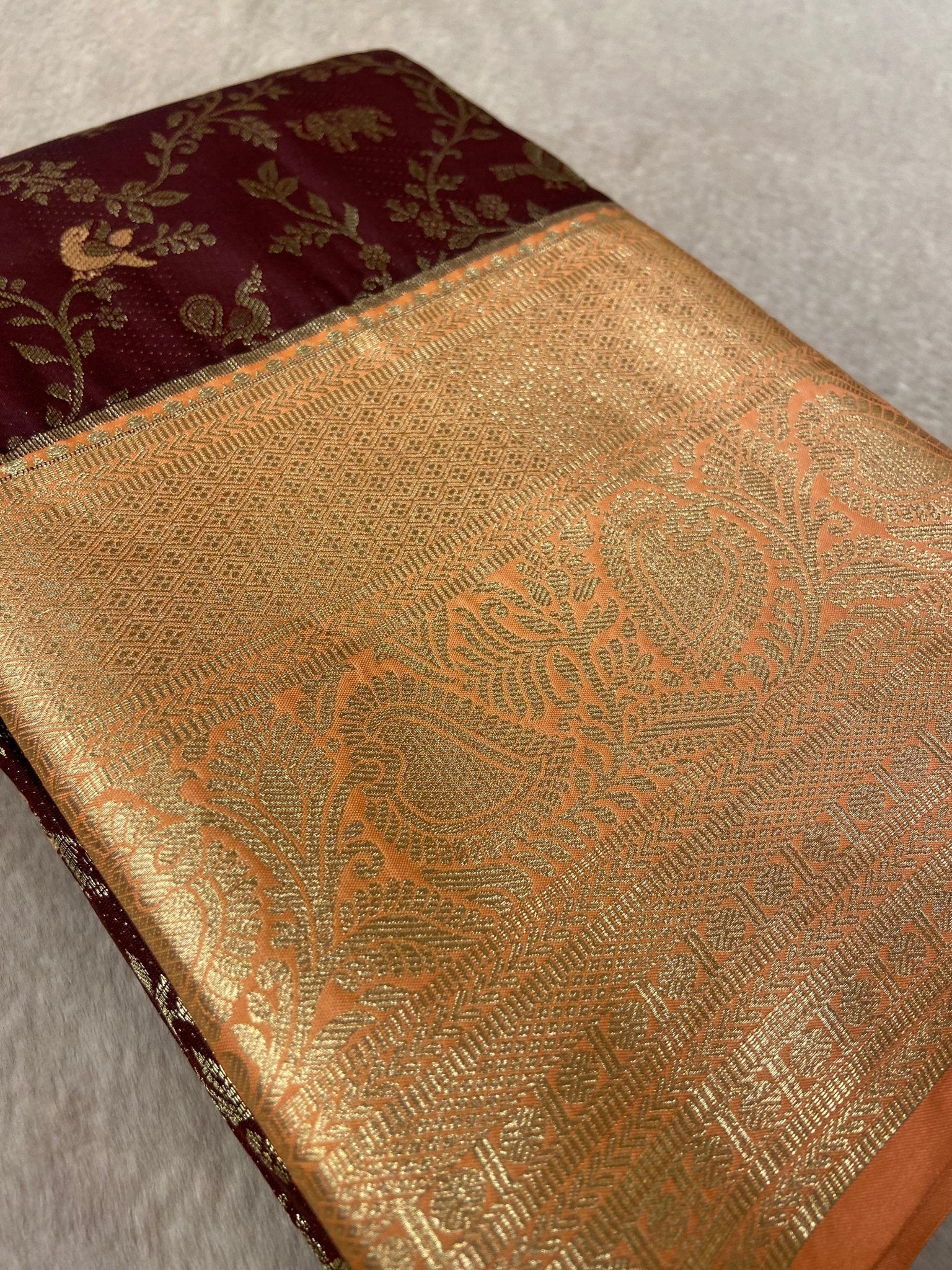 Premium Bridal Semi Kanchipuram Silk Saree - Kanjeevaram Silk Mandir