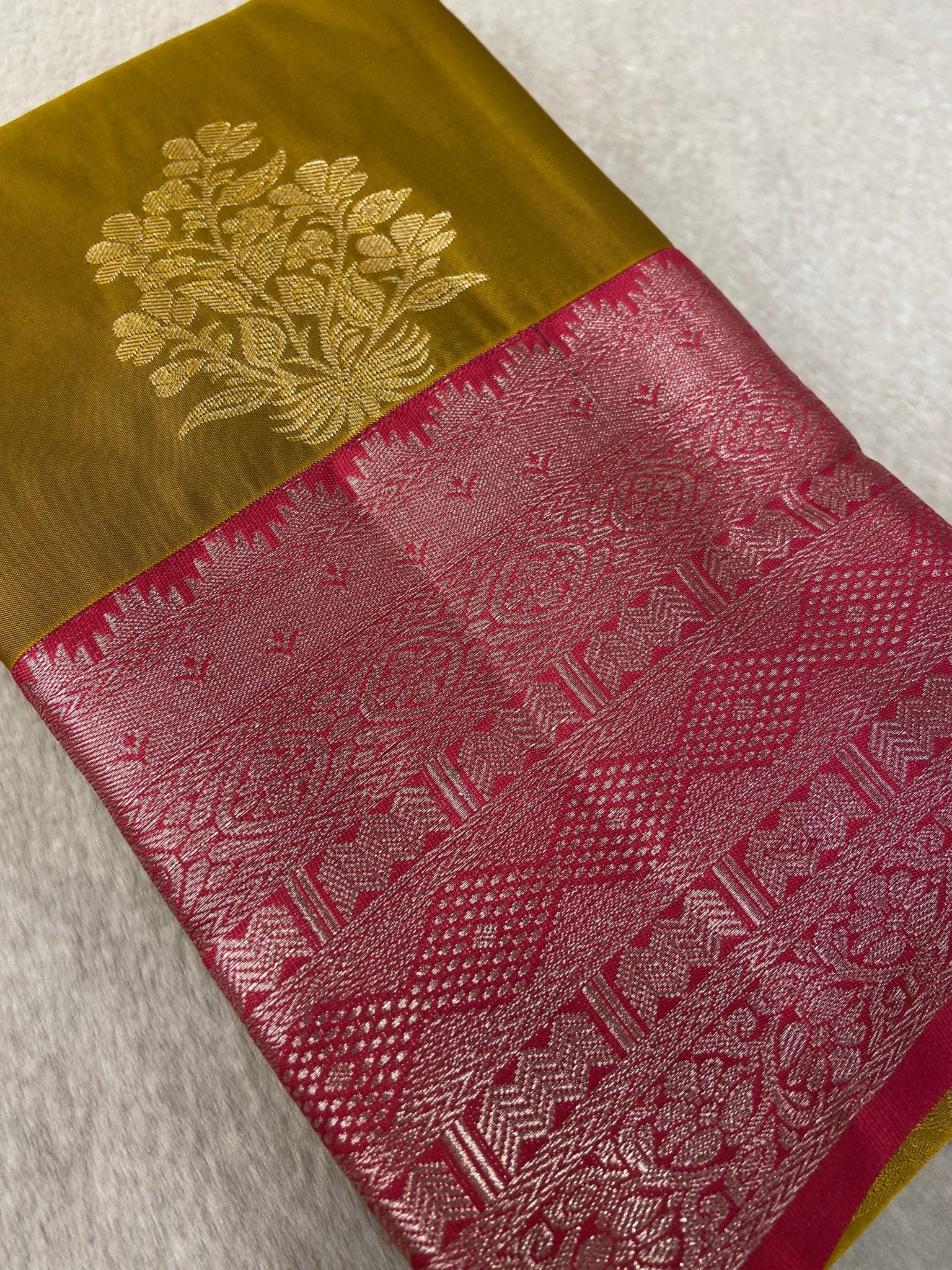 Premium Bridal Semi Kanchipuram Silk Saree - Kanjeevaram Silk Mandir