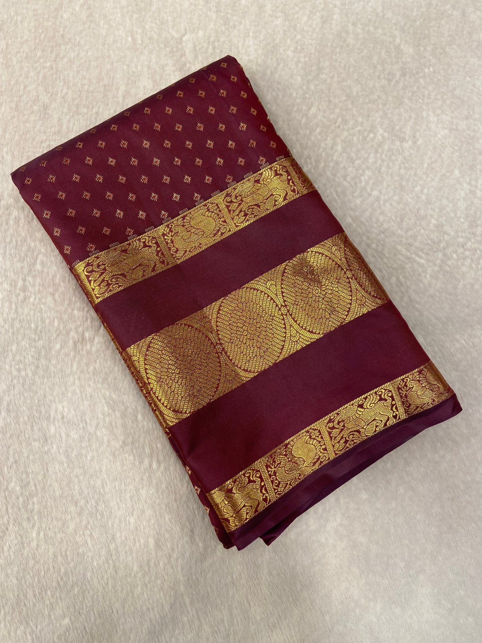Premium Bridal Semi Kanchipuram Silk Saree - Kanjeevaram Silk Mandir