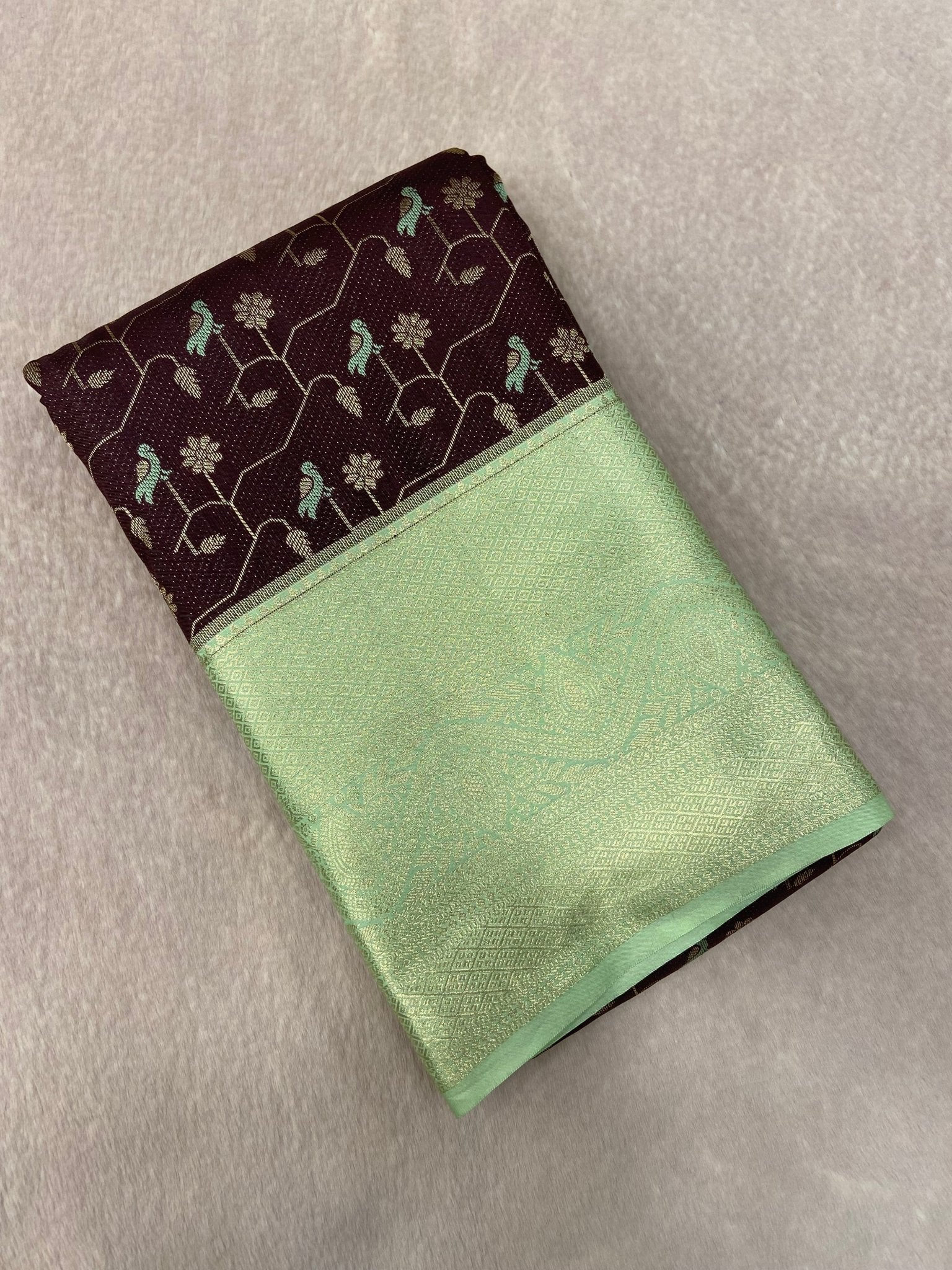Premium Bridal Semi Kanchipuram Silk Saree - Kanjeevaram Silk Mandir