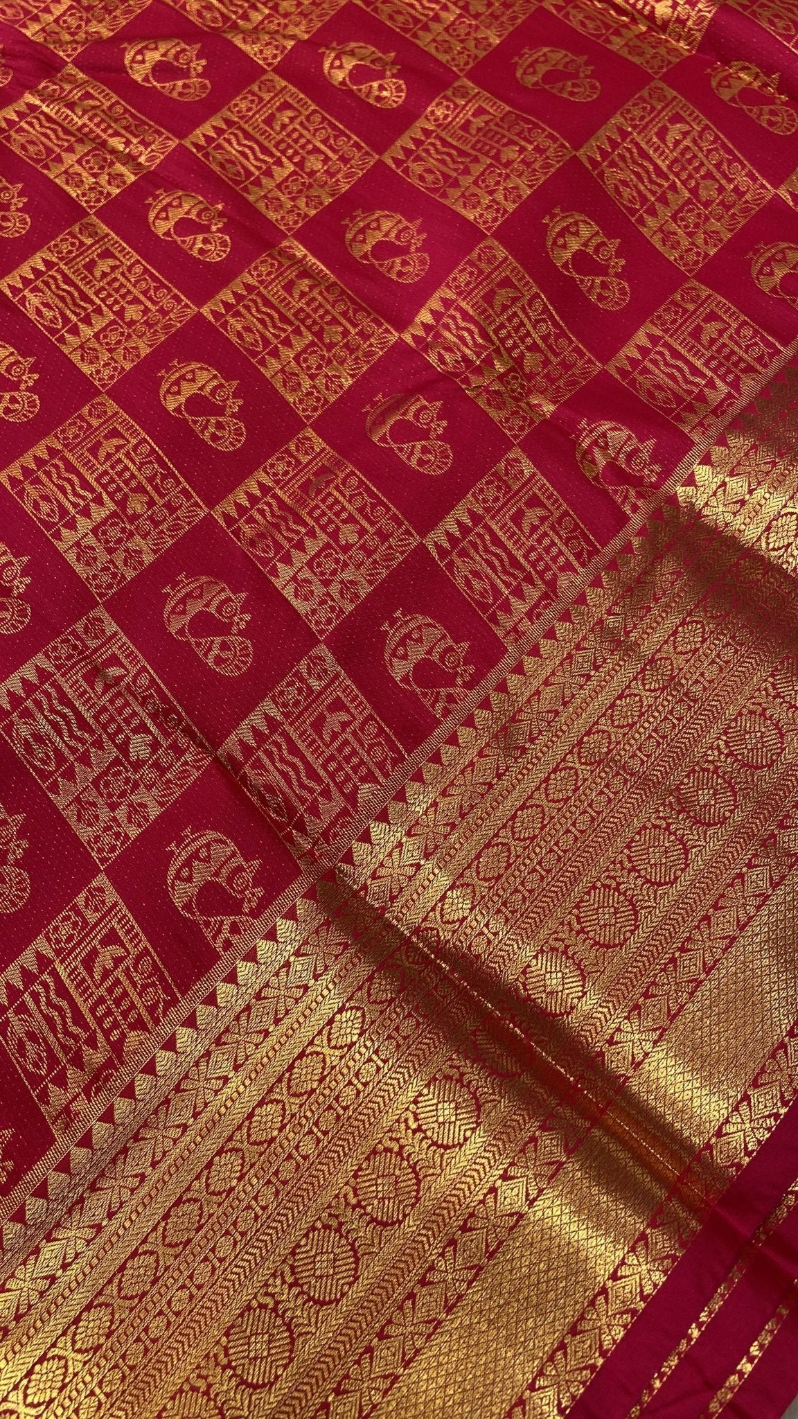 Premium Bridal Semi Kanchipuram Silk Saree - Kanjeevaram Silk Mandir