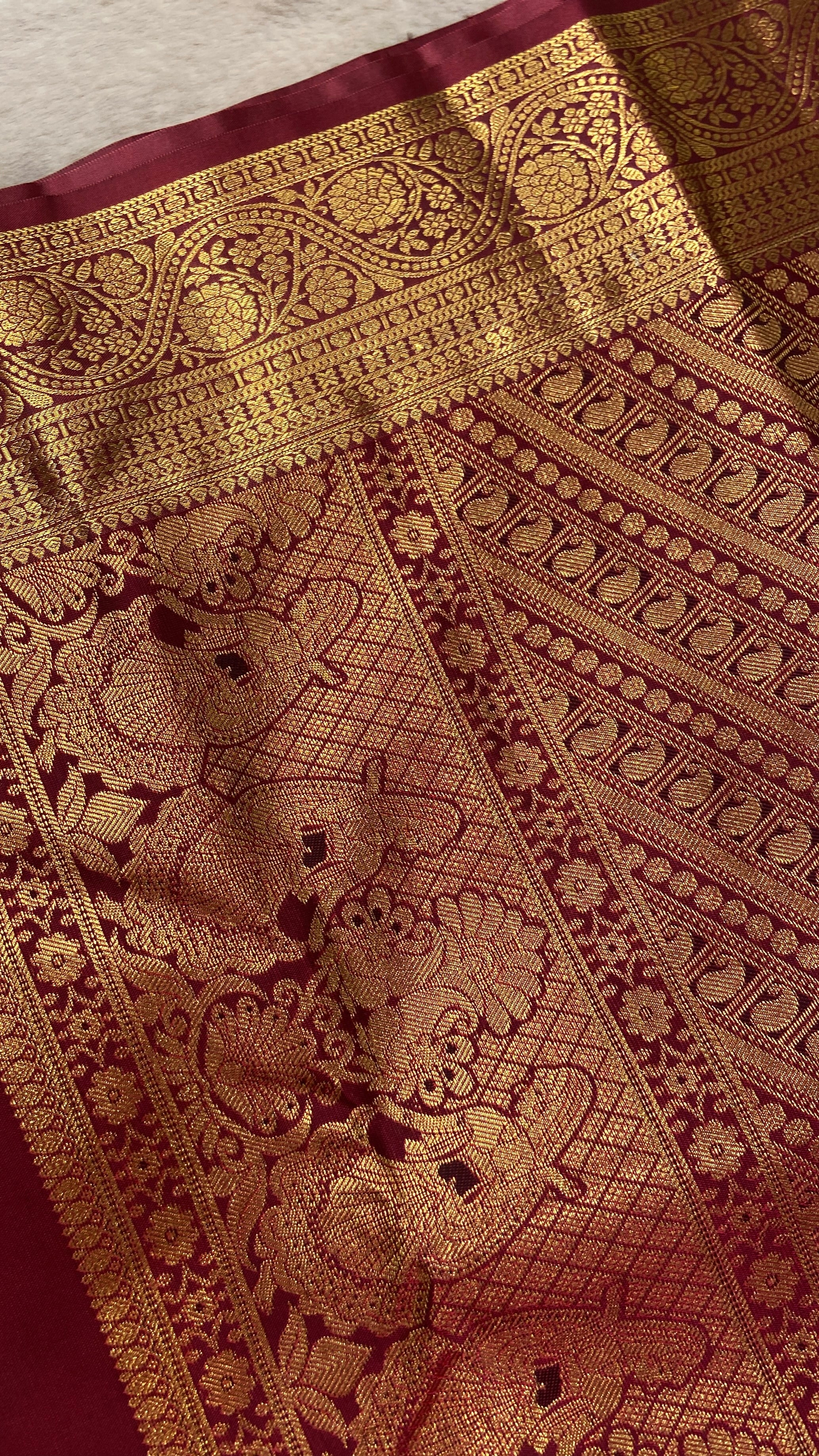 Premium Bridal Semi Kanchipuram Silk Saree - Kanjeevaram Silk Mandir