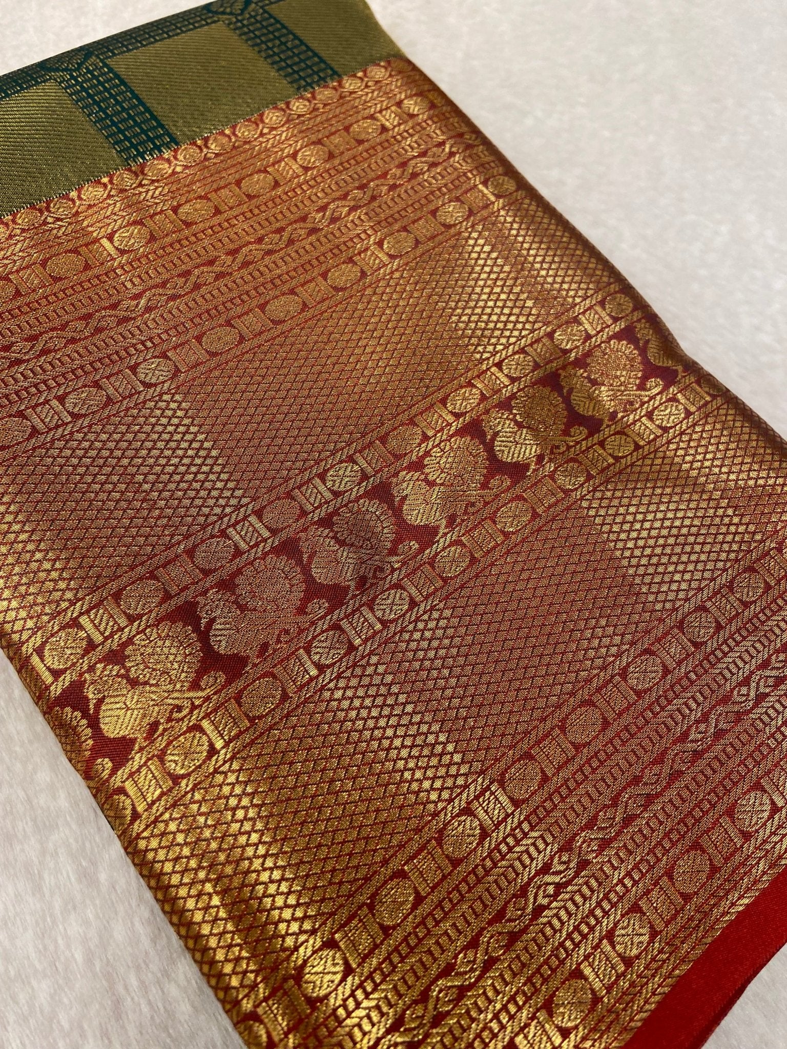 Premium Bridal Semi Kanchipuram Silk Saree - Kanjeevaram Silk Mandir