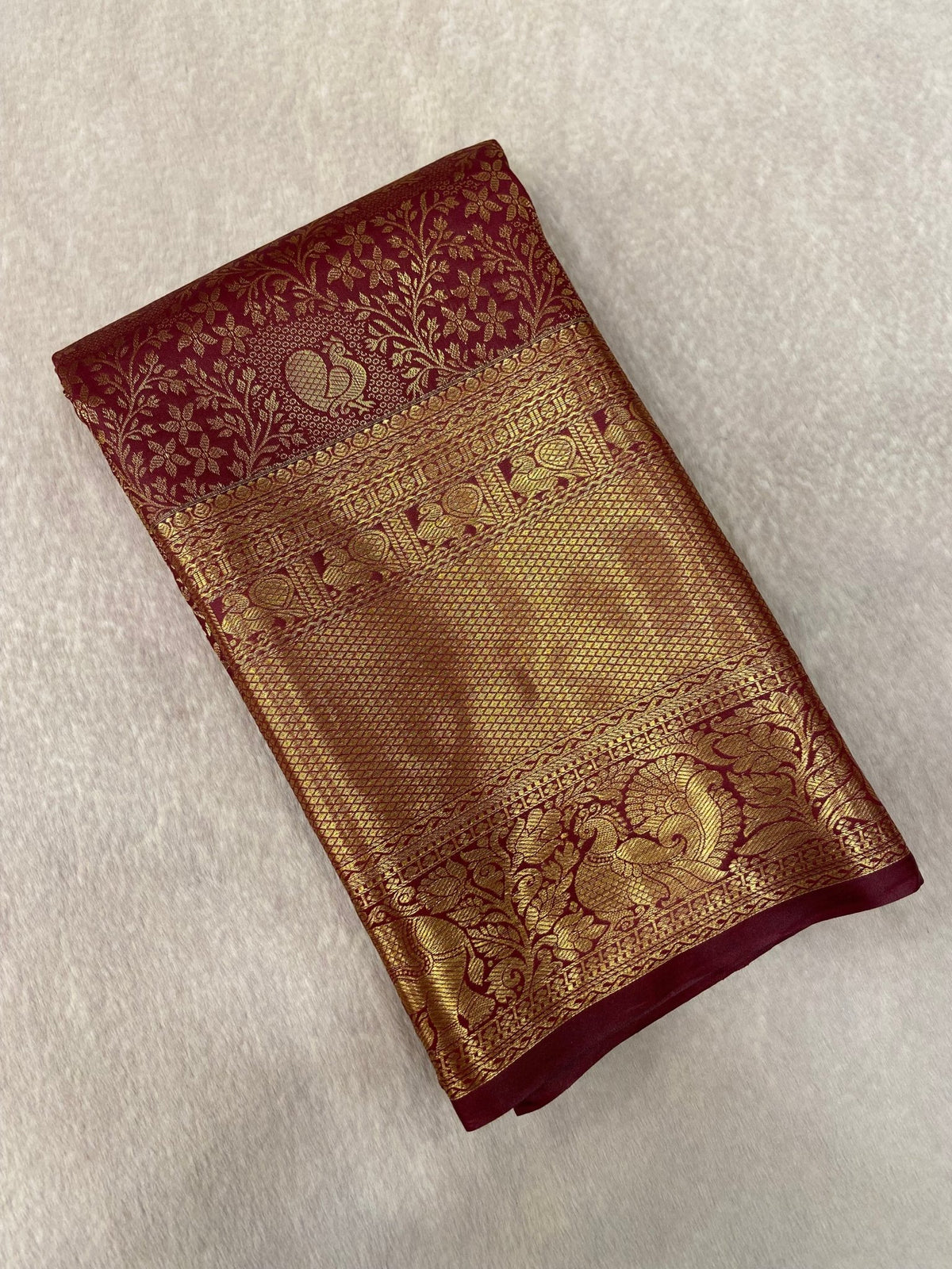 Premium Bridal Semi Kanchipuram Silk Saree - Kanjeevaram Silk Mandir