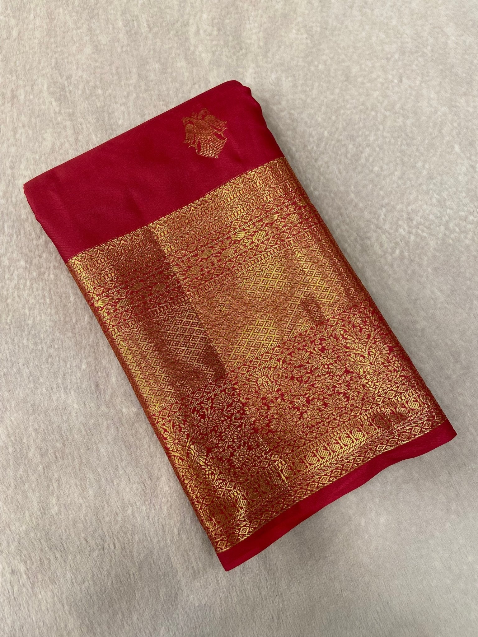 Premium Bridal Semi Kanchipuram Silk Saree - Kanjeevaram Silk Mandir