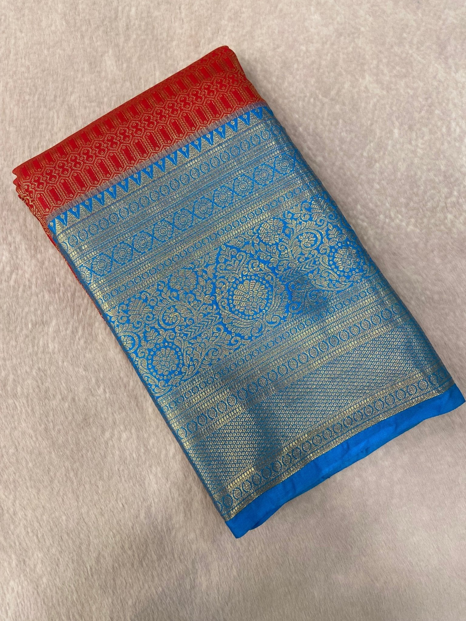 Premium Bridal Semi Kanchipuram Silk Saree - Kanjeevaram Silk Mandir