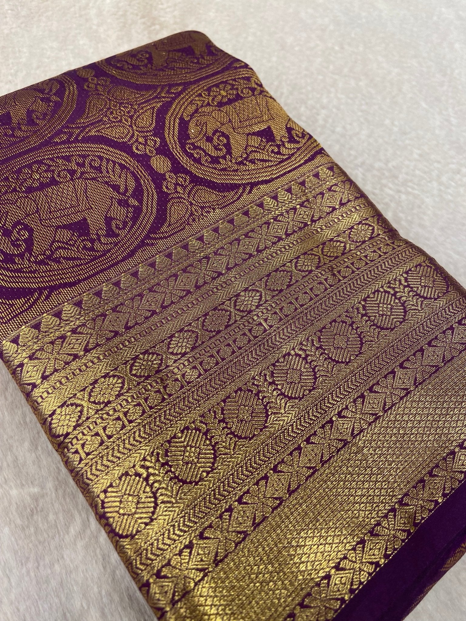 Premium Bridal Semi Kanchipuram Silk Saree - Kanjeevaram Silk Mandir