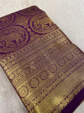 Premium Bridal Semi Kanchipuram Silk Saree - Kanjeevaram Silk Mandir