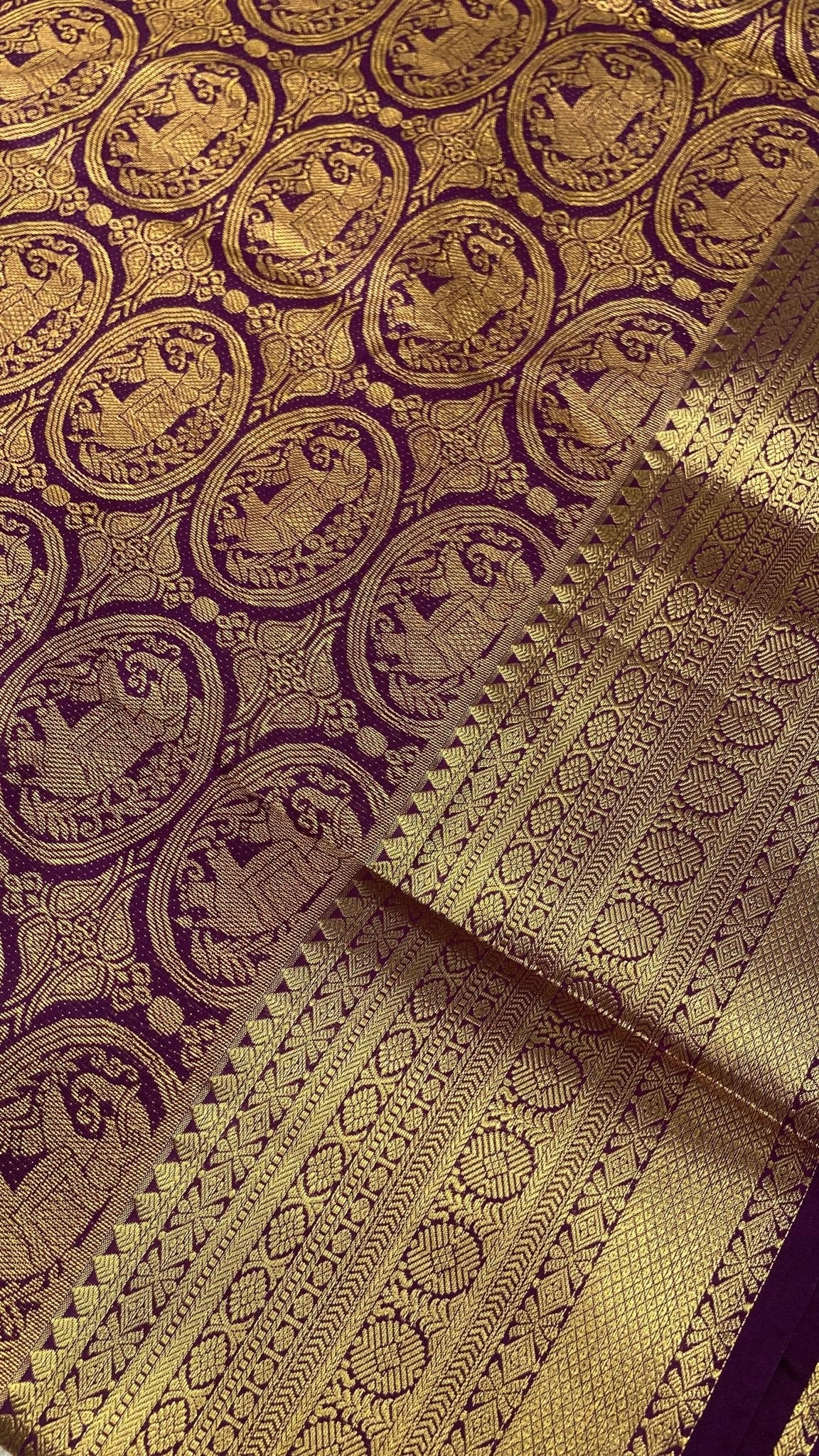 Premium Bridal Semi Kanchipuram Silk Saree - Kanjeevaram Silk Mandir