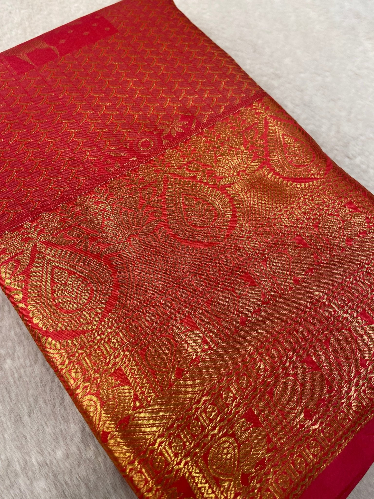 Premium Bridal Semi Kanchipuram Silk Saree - Kanjeevaram Silk Mandir