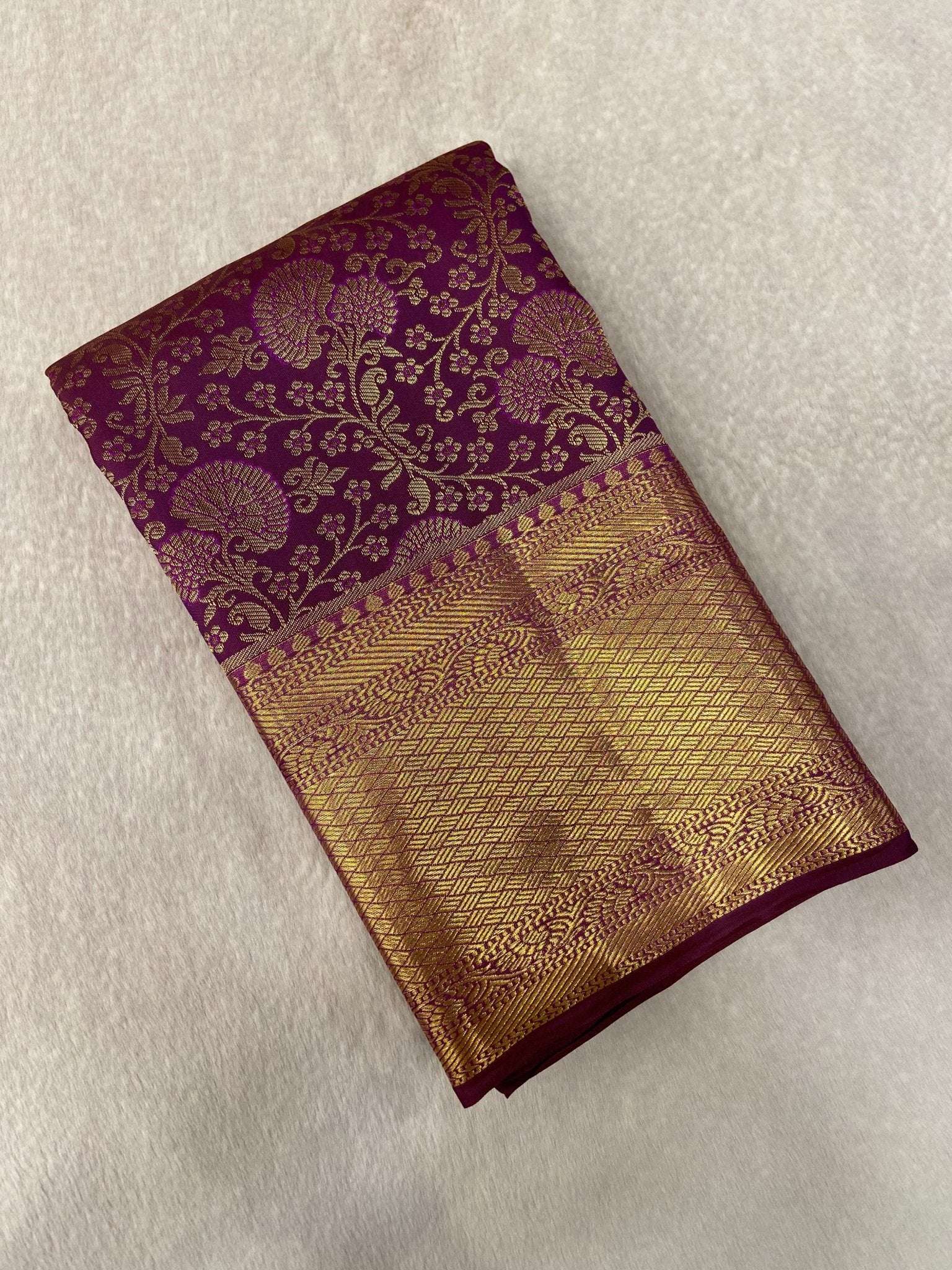 Premium Bridal Semi Kanchipuram Silk Saree - Kanjeevaram Silk Mandir