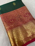 Premium Bridal Semi Kanchipuram Silk Saree - Kanjeevaram Silk Mandir