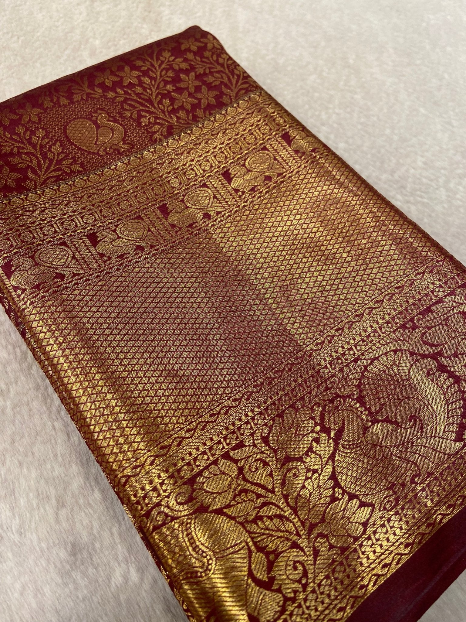 Premium Bridal Semi Kanchipuram Silk Saree - Kanjeevaram Silk Mandir