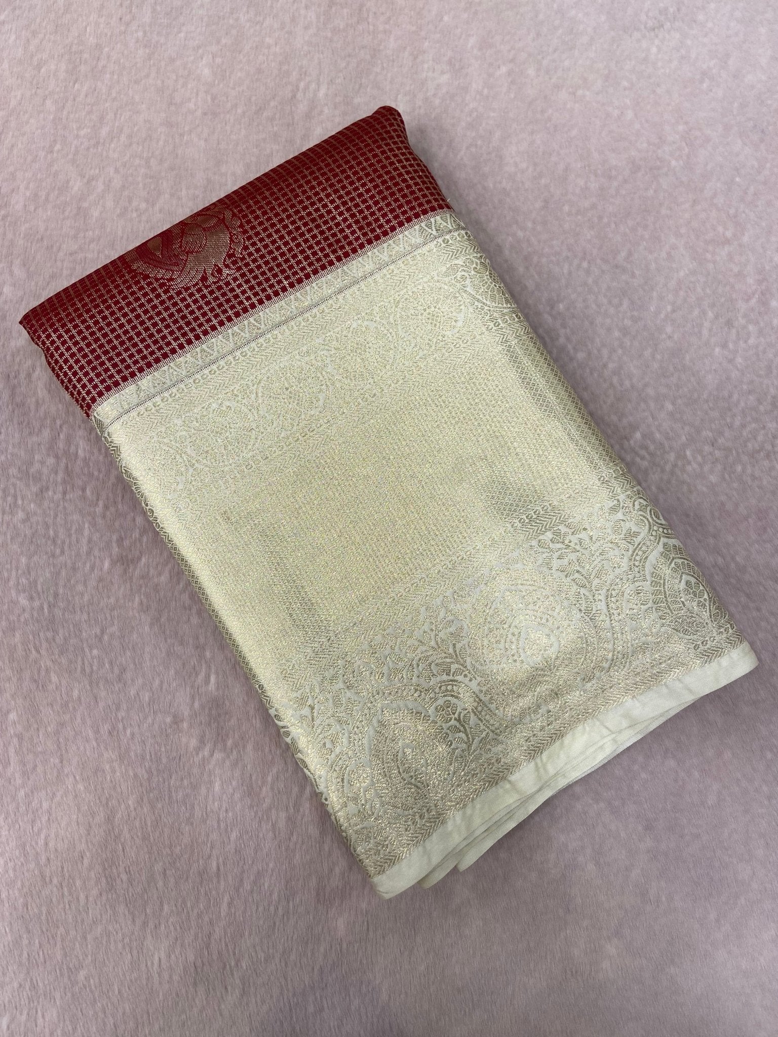 Premium Bridal Semi Kanchipuram Silk Saree - Kanjeevaram Silk Mandir