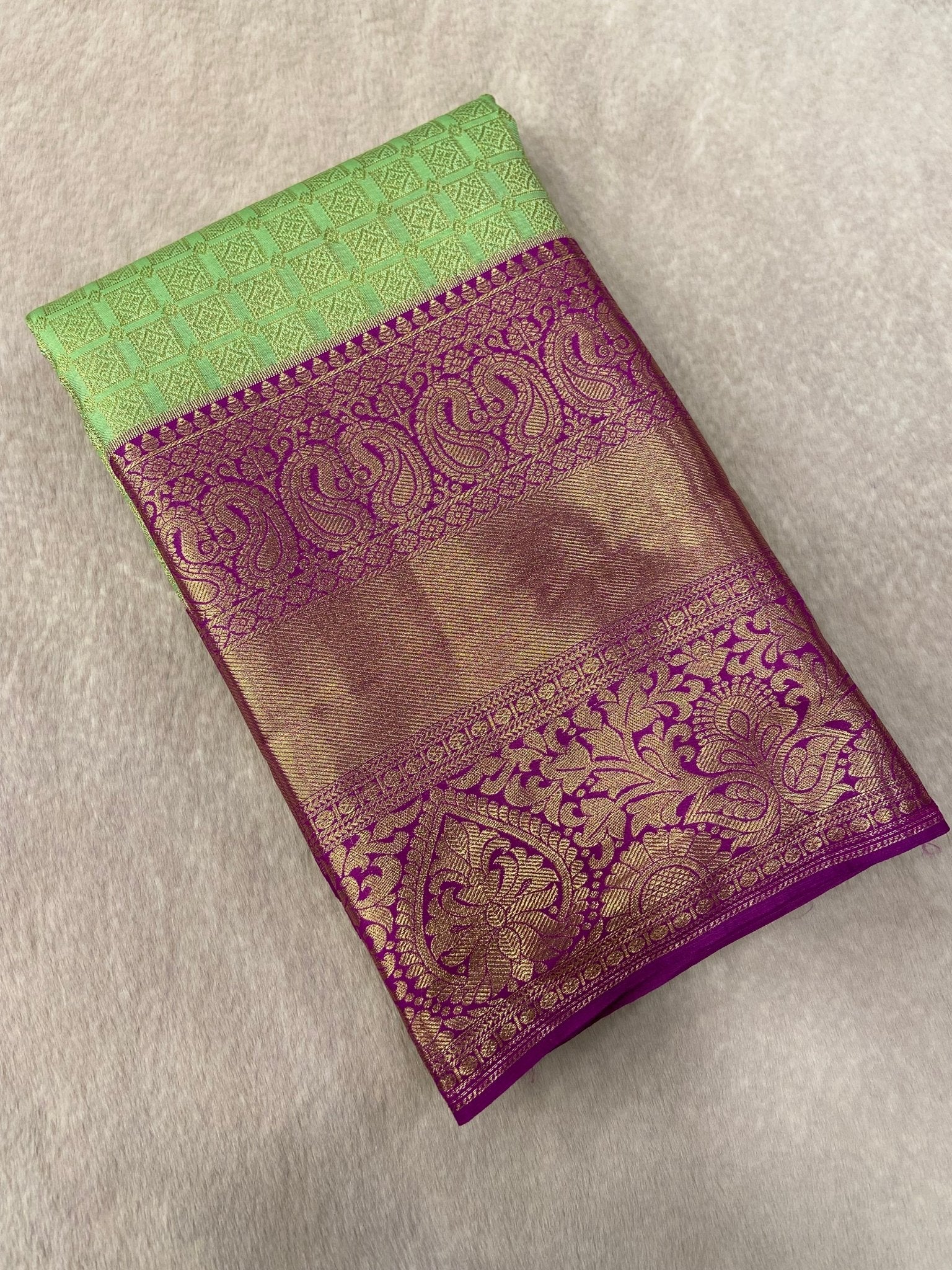 Premium Bridal Semi Kanchipuram Silk Saree - Kanjeevaram Silk Mandir