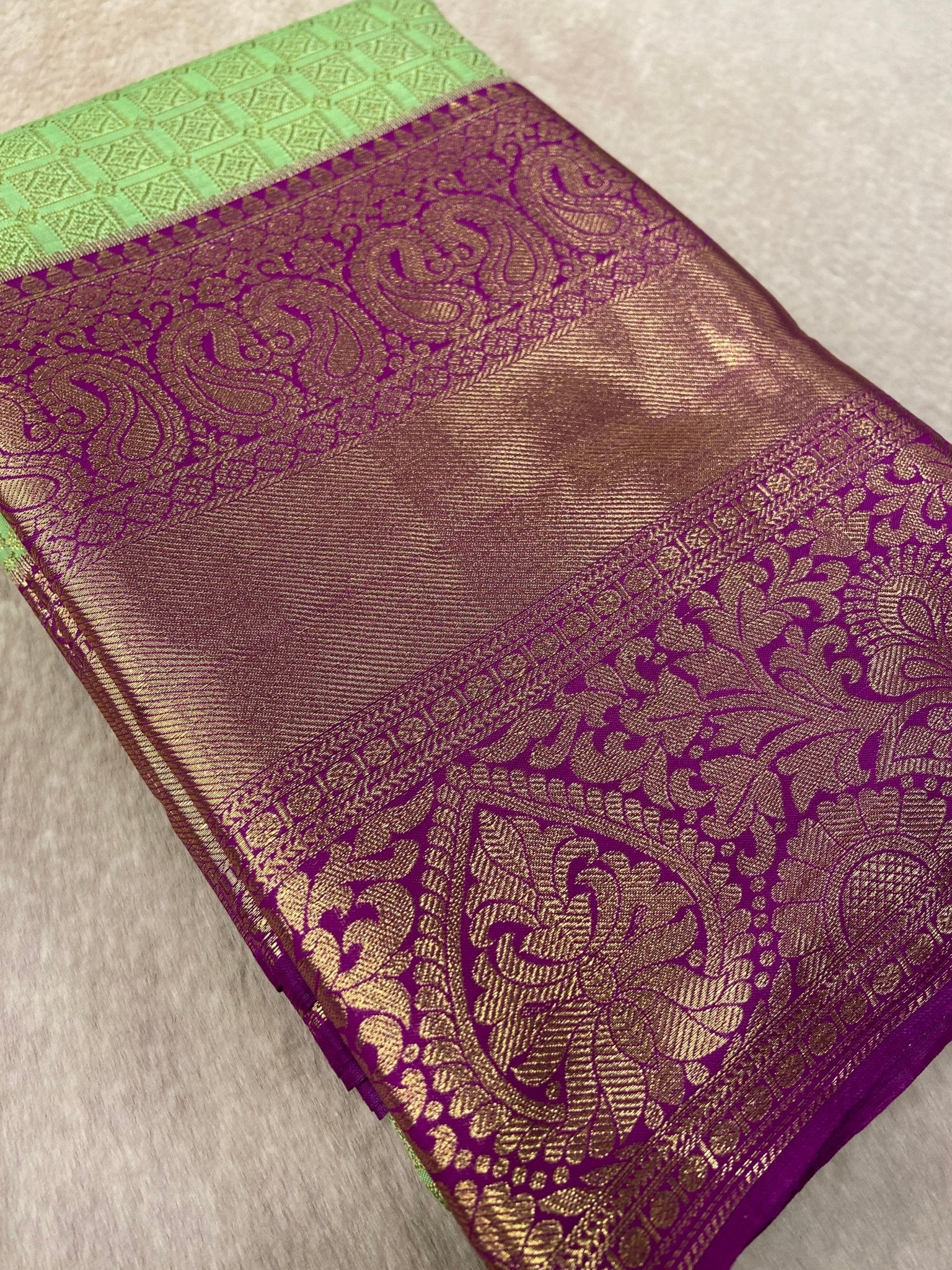 Premium Bridal Semi Kanchipuram Silk Saree - Kanjeevaram Silk Mandir