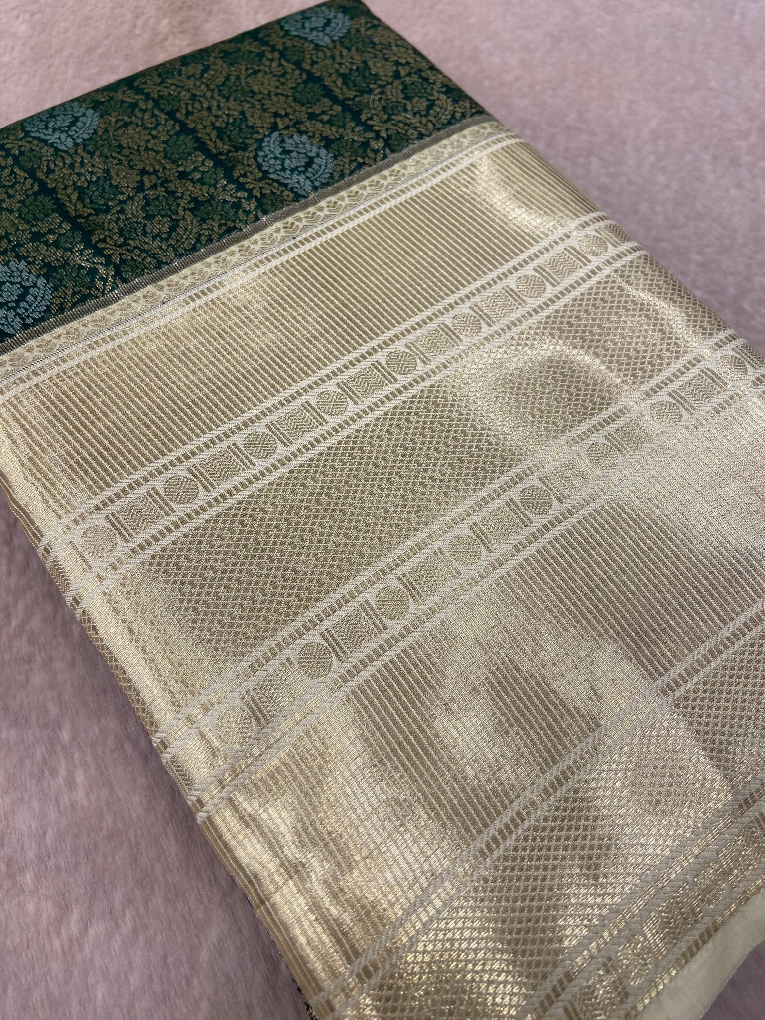 Premium Bridal Semi Kanchipuram Silk Saree - Kanjeevaram Silk Mandir