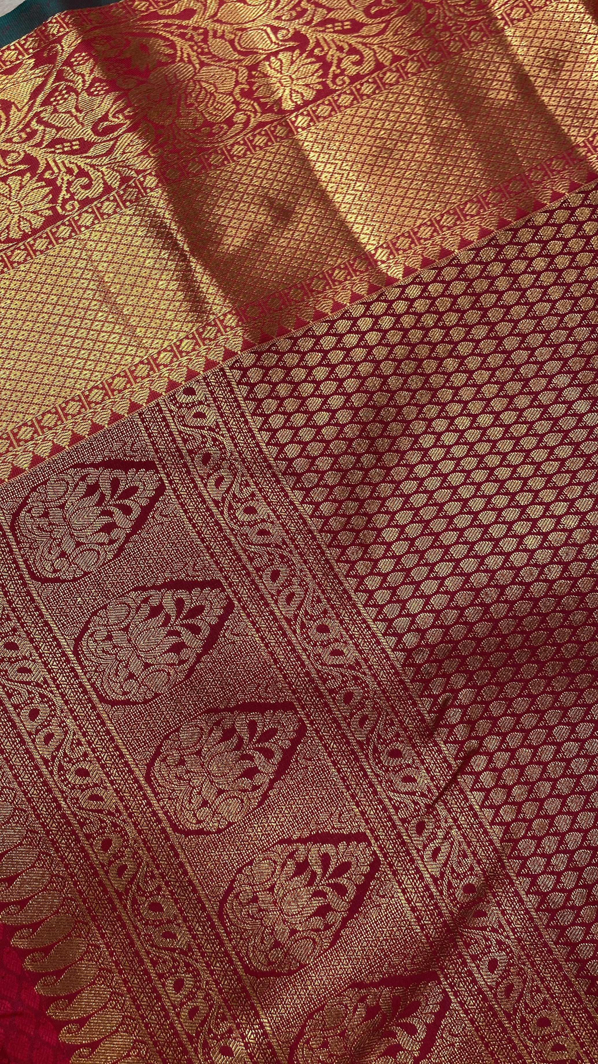 Premium Bridal Semi Kanchipuram Silk Saree - Kanjeevaram Silk Mandir